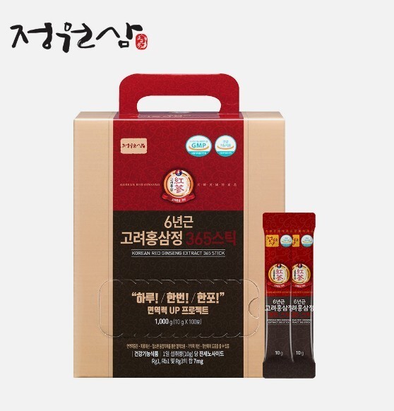 Jungwonsam Korean Red Ginseng 6years Extract 365 10gx30sticks Everyday Stick