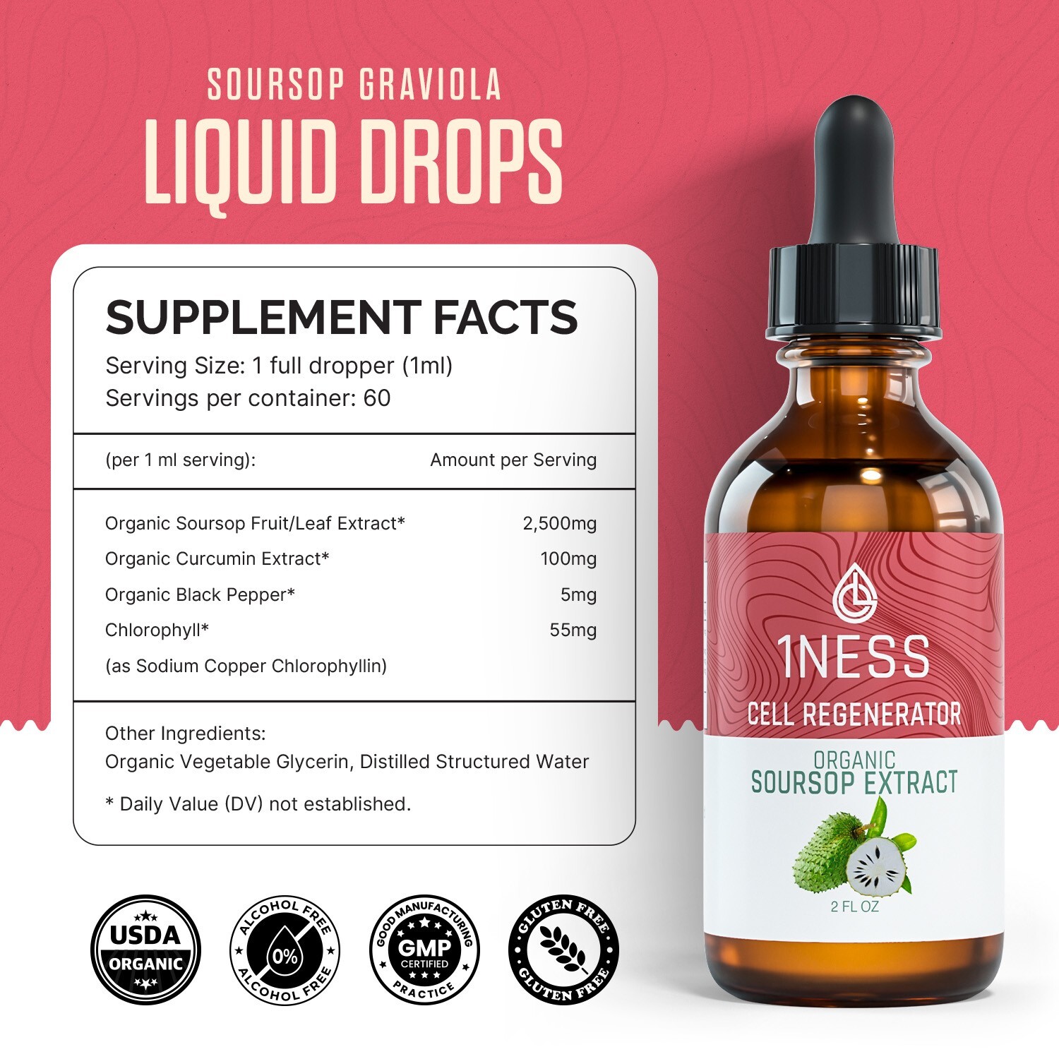 Soursop Bitters Liquid Drops Extract – Digestive & Constipation Support (2oz)