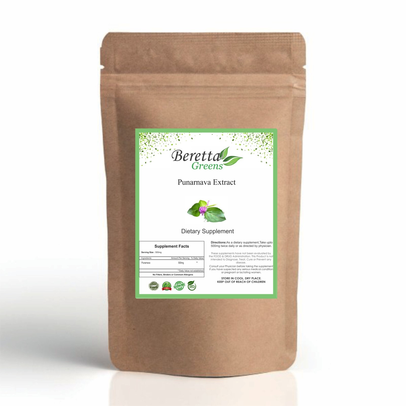 Punarnava Extract Boerhavia Diffusa 100% Natural Herbal Supplement Free Shipping