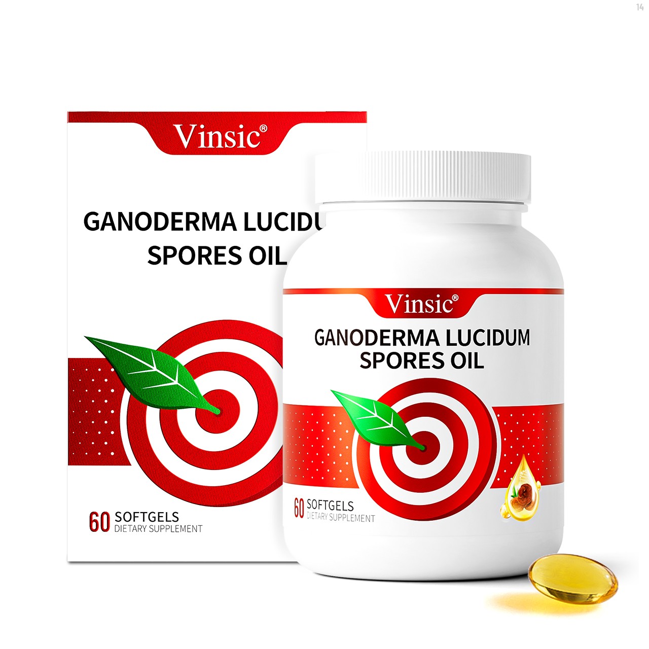 Premium Mushroom: Vinsic Reishi Spore Oil Immunity, 60Ct