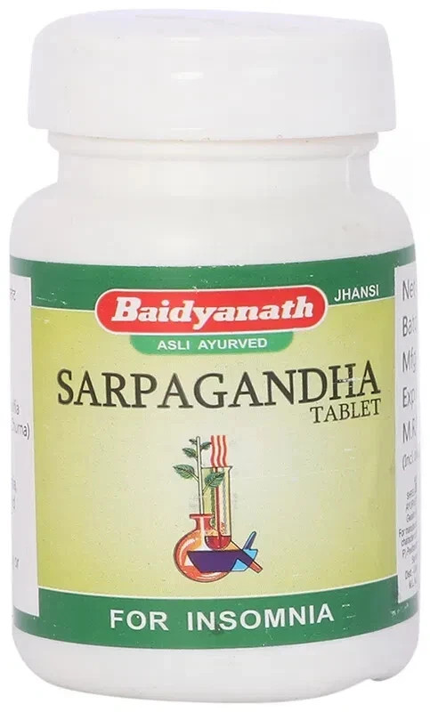 Baidyanath SARPAGANDHA Tablets 50 Tab Ayurvedic Helpful in Insomnia Exp 2028