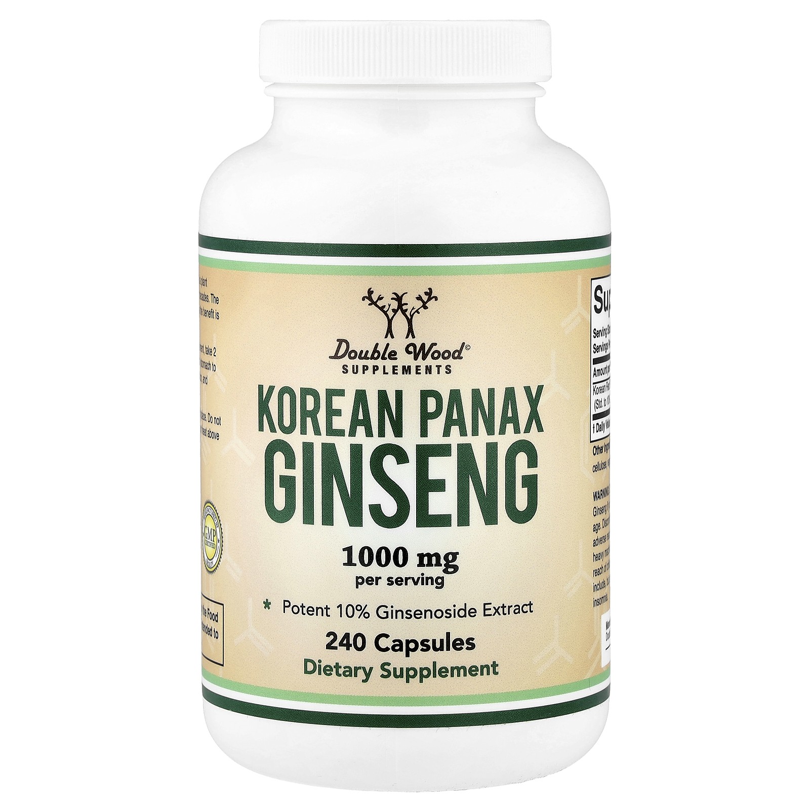 Korean Panax Ginseng, 240 Capsules (500 mg per Capsule)