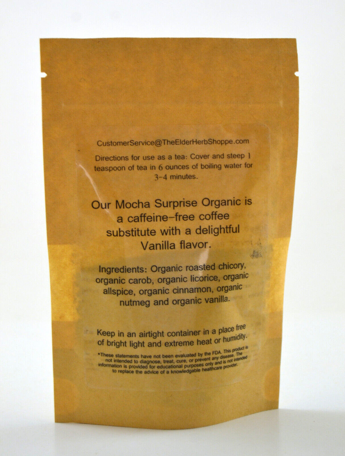 Organic Mocha Surprise 1 oz caffeine-free coffee substitute Elder Herb Shoppe
