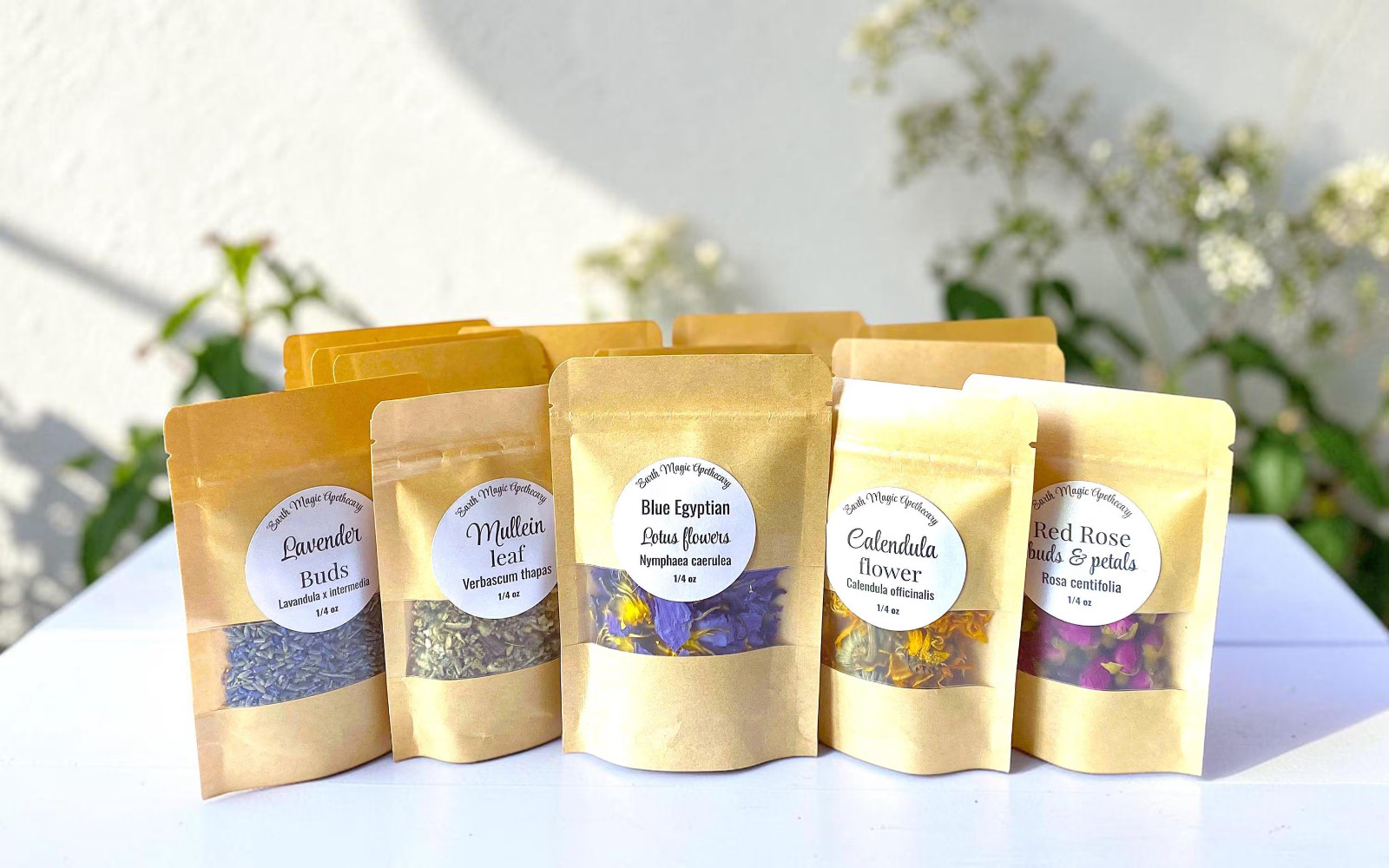 1/2oz Natural Bulk Herb Bags A – Z Organic & Wildcrafted Apothecary Herbs