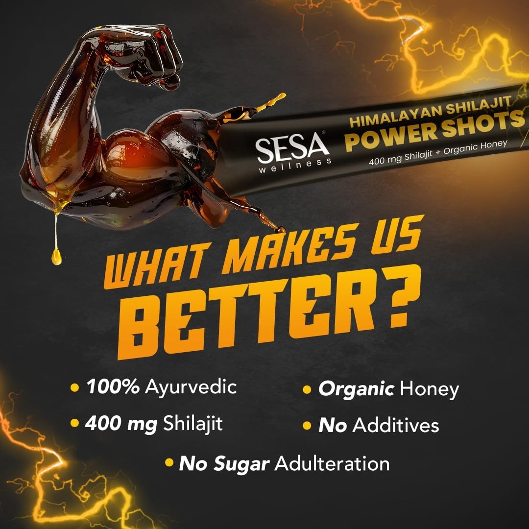 Sesa Pure Himalayan Shilajit Honey Blend 30 Ready to Drink Sticks