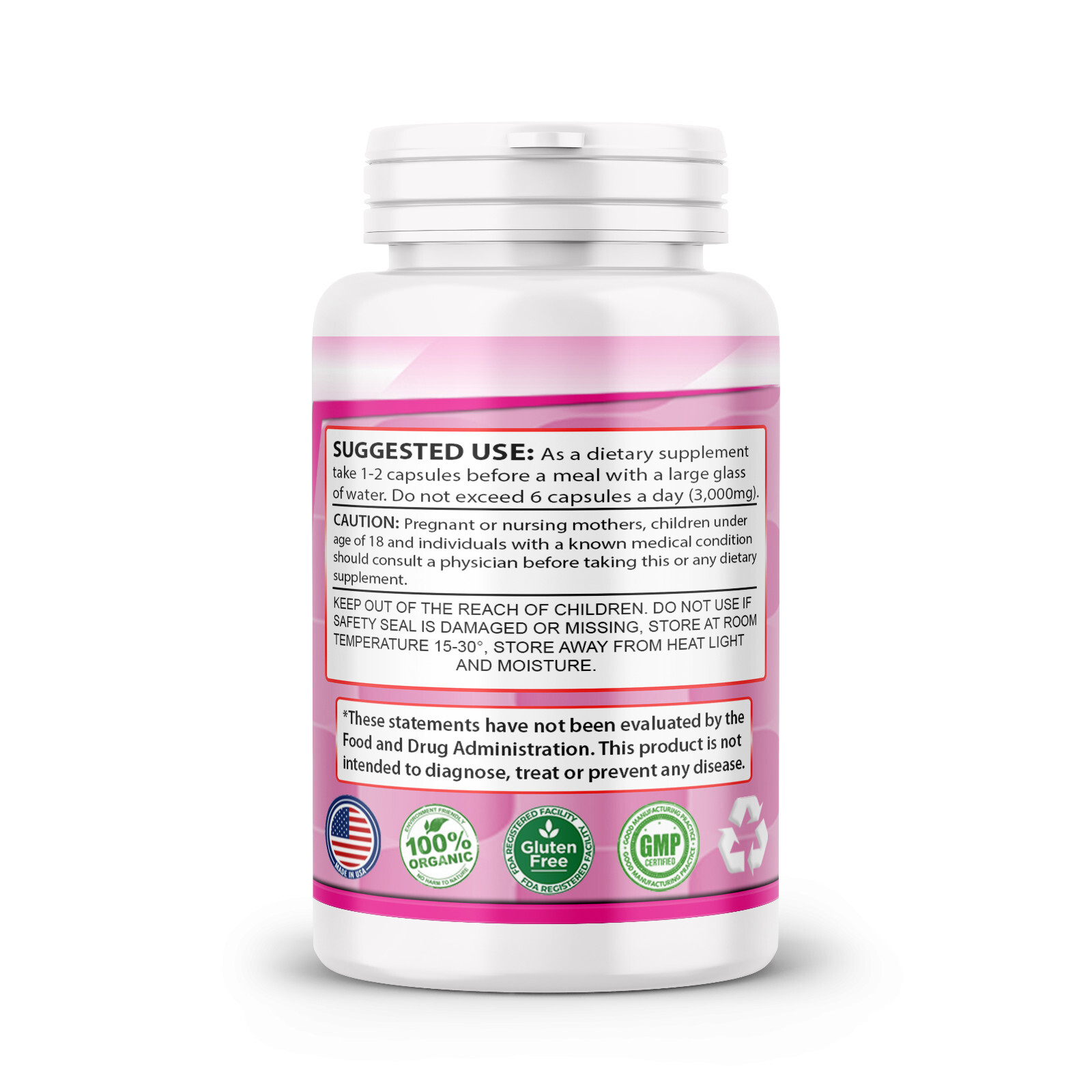 ORGANIC Womens Revitalise Femile Rejuvenation 180 Capsules (3 Bottles) Non GMO