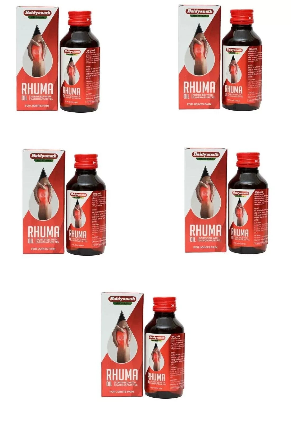 5 X100ML RHUMA OIL sprain and joint pain rheumatism,gout,arthritis,spondylitis