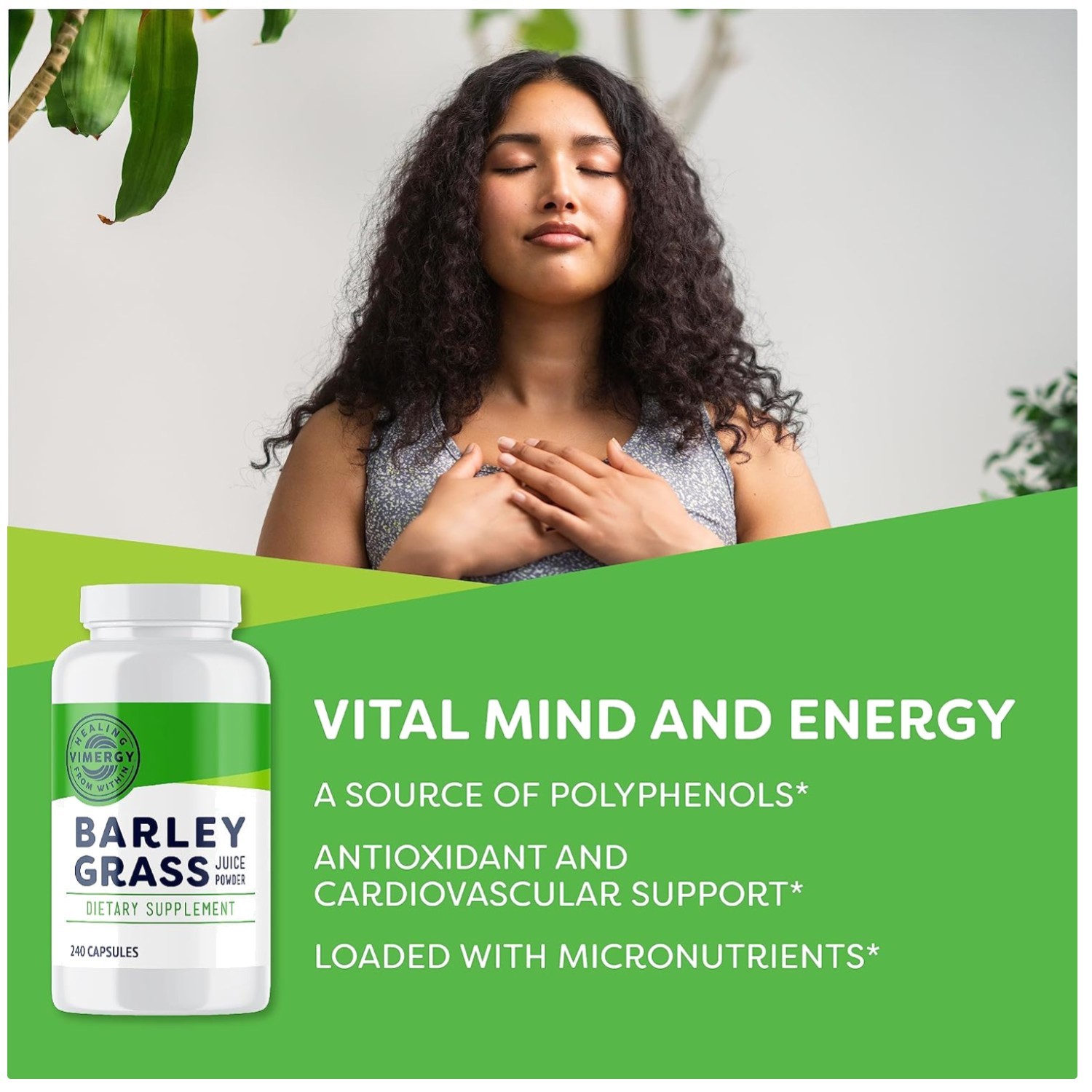 Barley Grass Juice Capsules 2x Concentrated – Easy Digestion