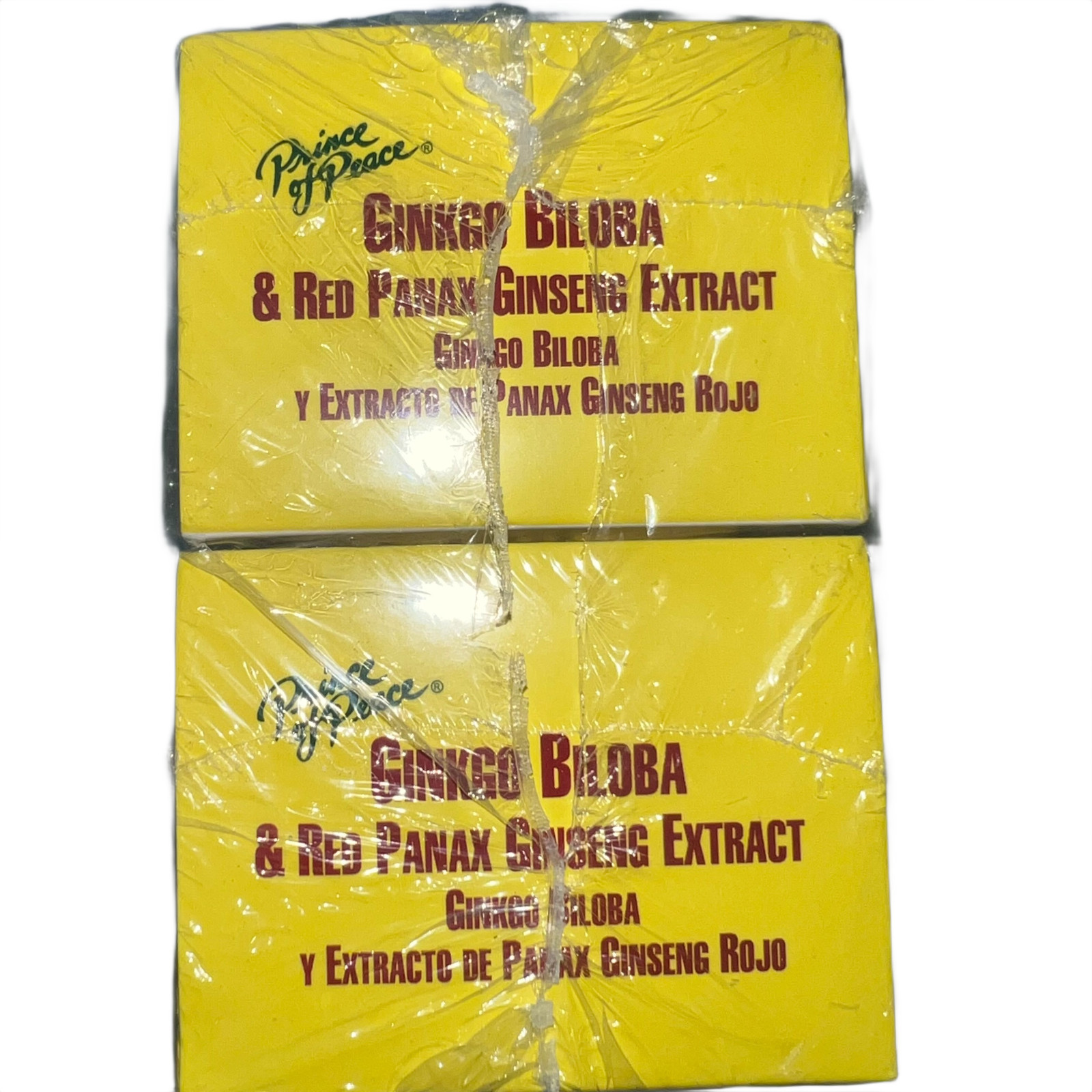 2 X Prince of Peace, Ginkgo Biloba & Red Panax Ginseng Extract, 30 Bottles, 0.34
