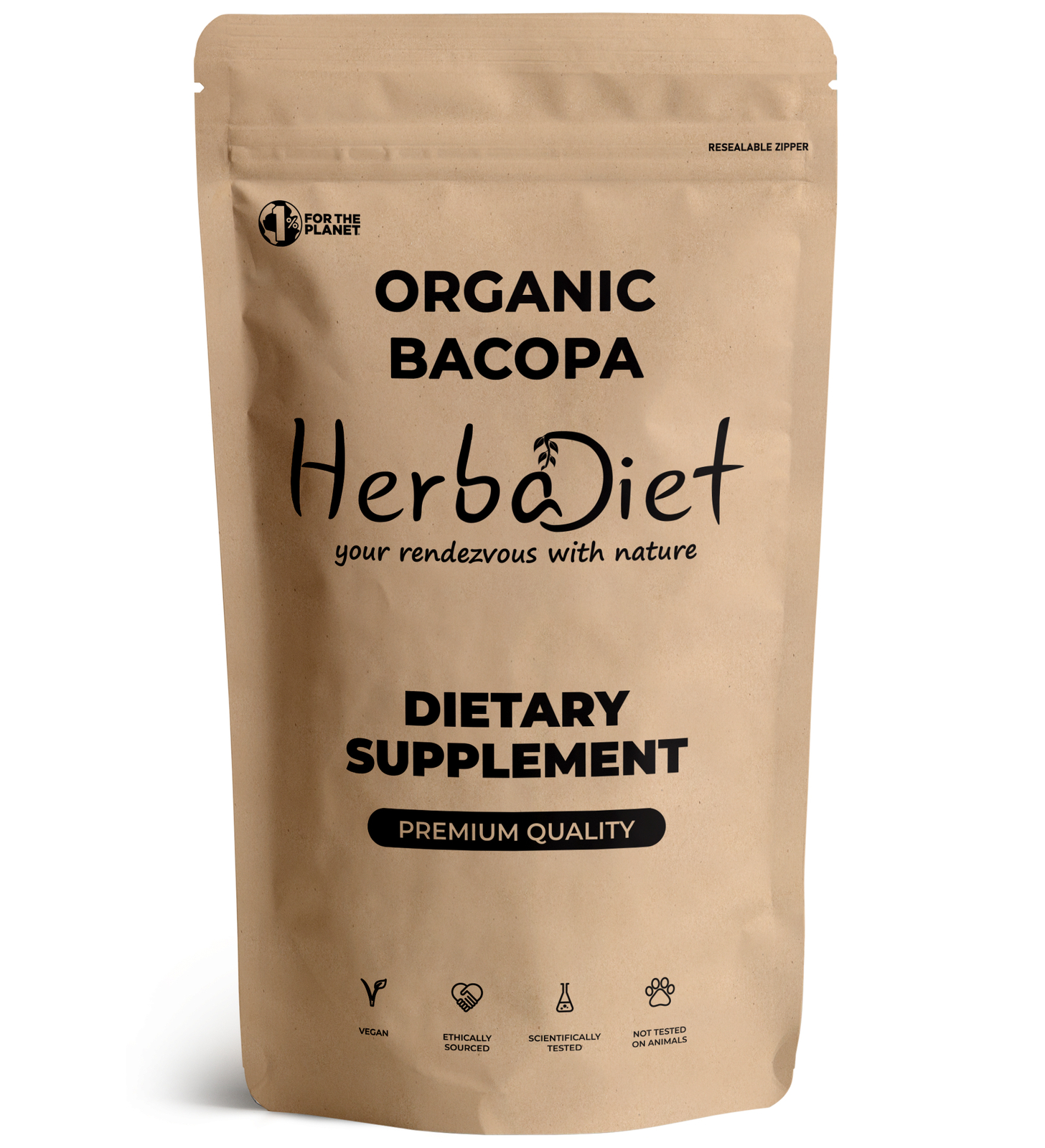 Organic Bacopa Monnieri Brahmi Powder Boost Memory Focus Enhancer Stress Relief