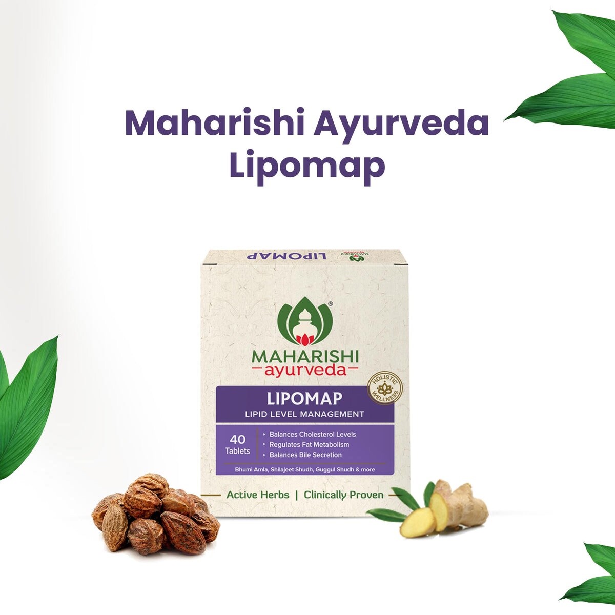 Maharishi Ayurveda LIPOMAP 40 Tablets Herbal Ayurvedic | Free Shipping