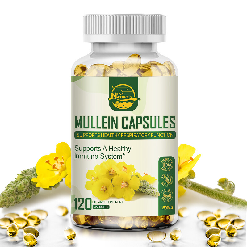 3 X 120 Mullein Leaf Capsule For Lung Cleansing&Detox Herbal Dietary Supplement
