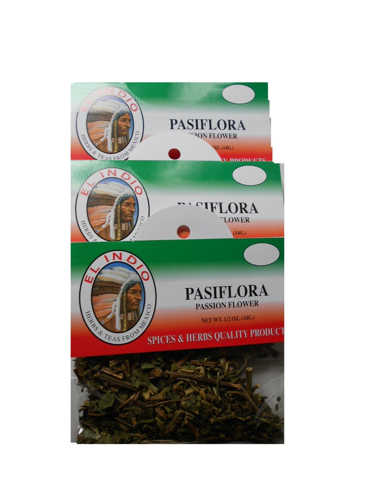 Herbal Tea Pasiflora/Passion Flower 3-Pack Net Wt 0.5oz (14gr)