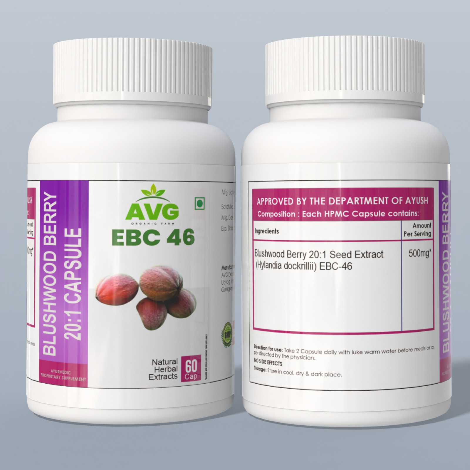 6 Pack Blushwood berry 20:1 Extract ebc 46 360 Capsule EXP JAN 2028.,