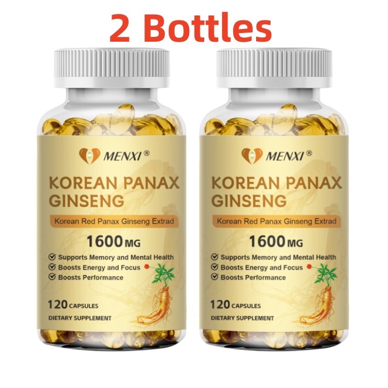 Korean Red Panax Ginseng 1600mg – 240 Capsules – Extra Strength Highest Potency