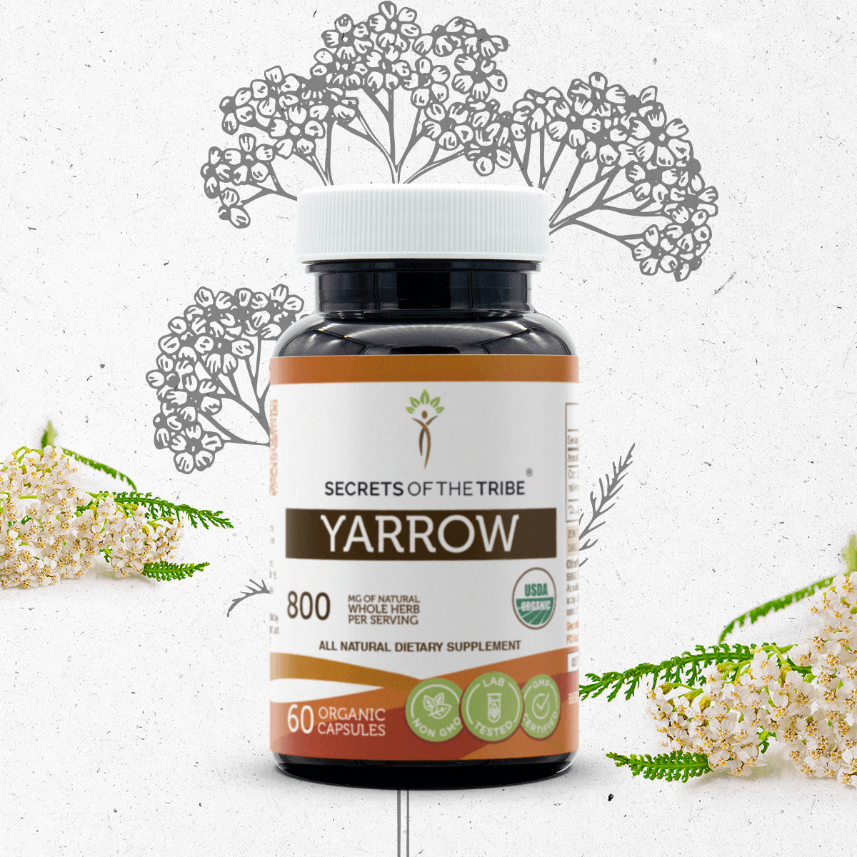 Secrets Of The Tribe Yarrow Capsules,400 mg