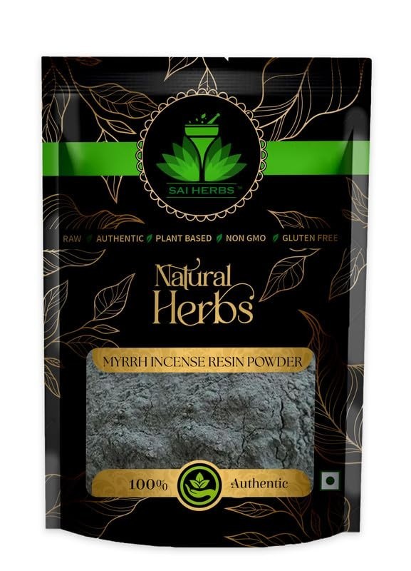 SAI HERBS Myrrh Incense Resin Powder – For Yoga and Meditation -Air Purification
