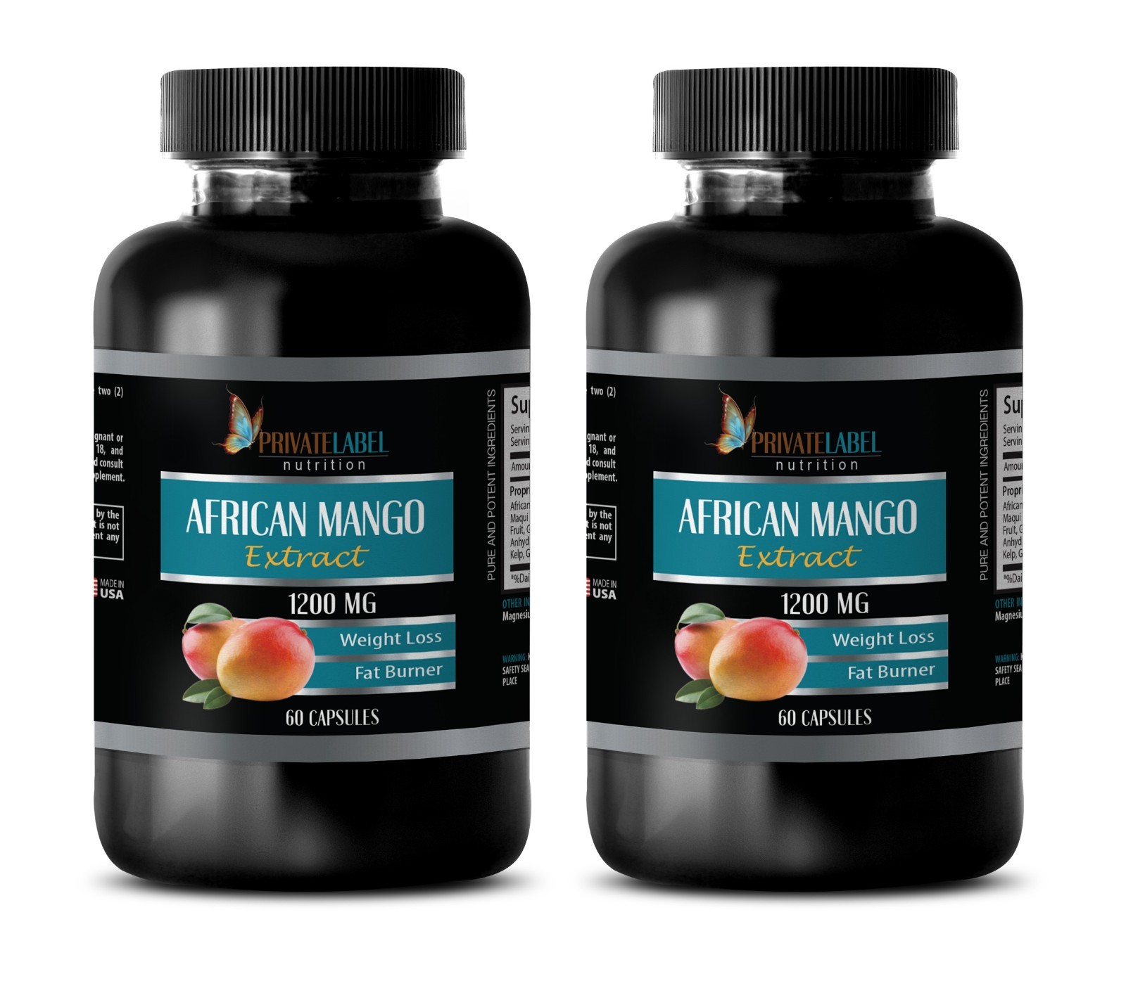 Multi Vitamins Fat Burner – AFRICAN MANGO 1200 – Anti Aging Products – 2 Bottles