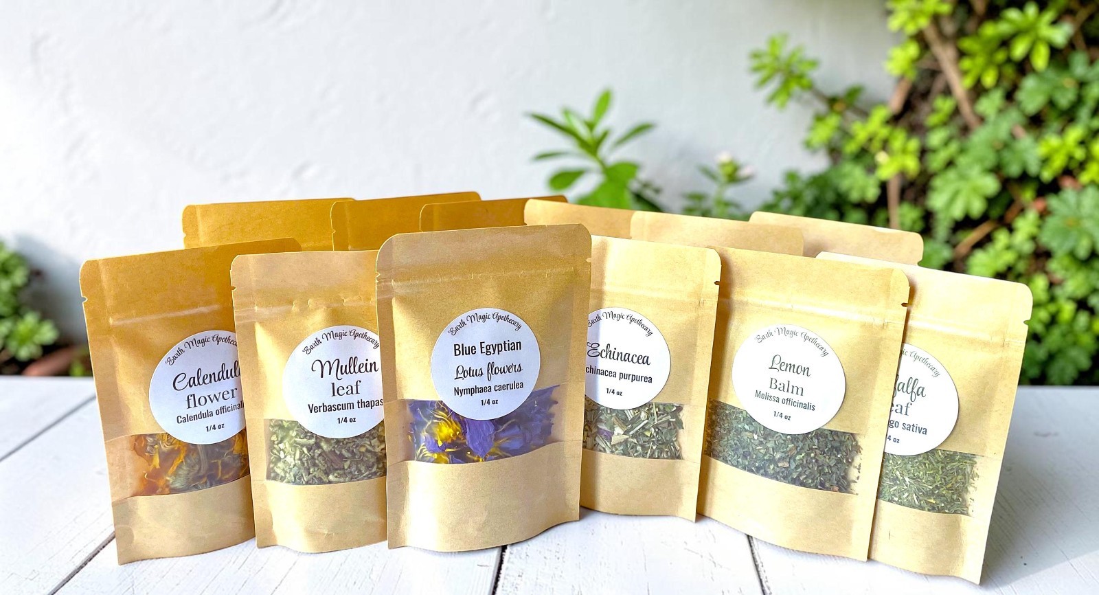 1/2oz Natural Bulk Herb Bags A – Z Organic & Wildcrafted Apothecary Herbs