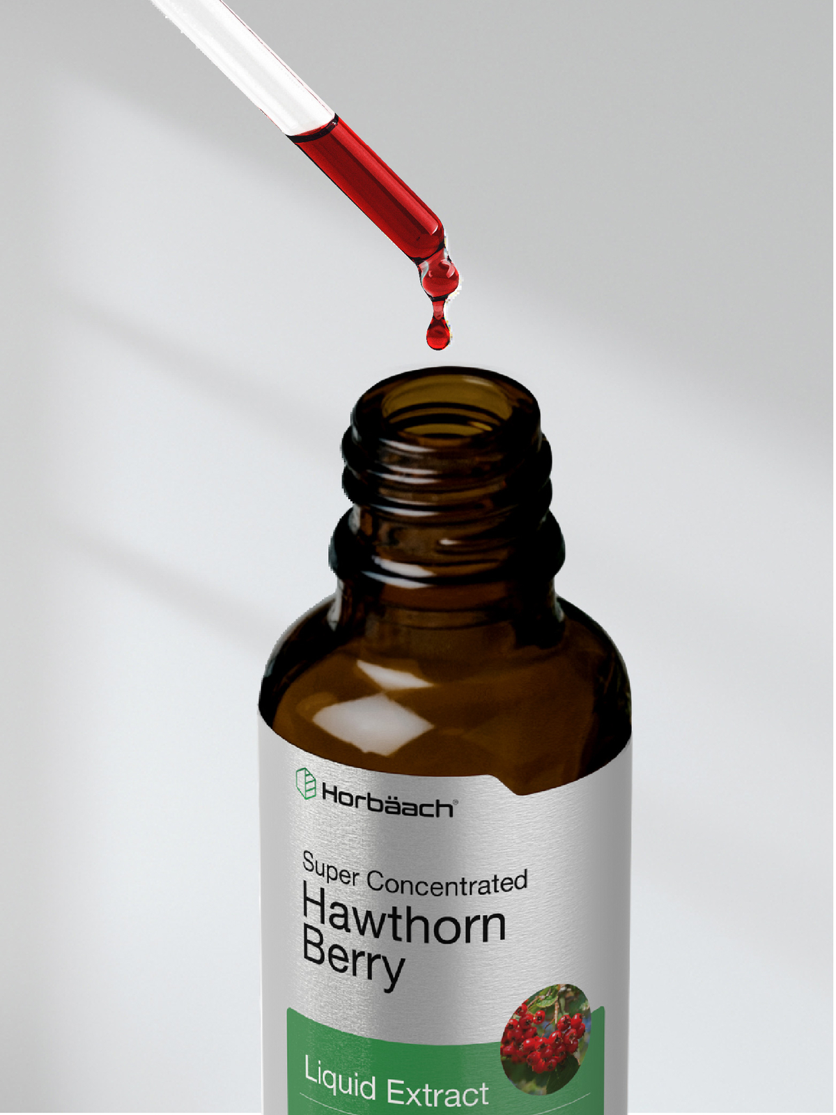 Hawthorn Berry Liquid Extract | 2 fl oz | Alcohol Free, Vegetarian | by Horbaach