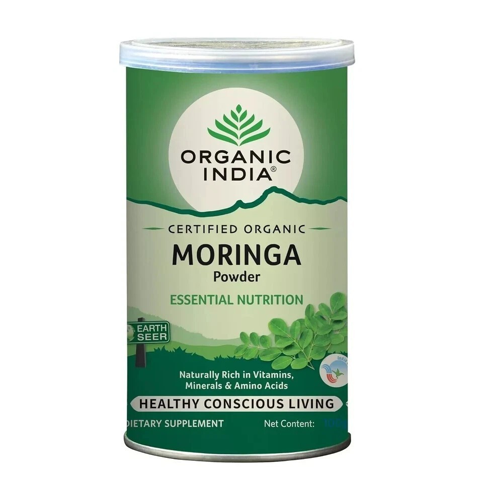 Organic India Moringa Powder 100gm For People Suffering Malnutrition k472