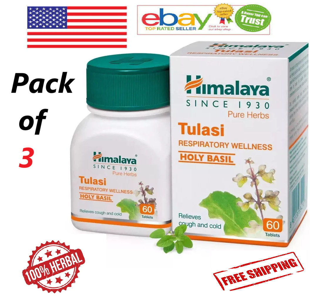 3X TULASI Himalaya 60 Tabs Each With Long Expiry & Free Shipping