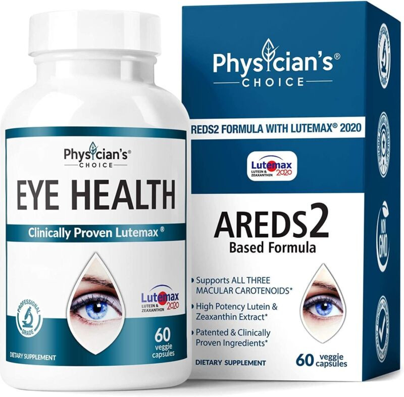Areds 2 Eye Vitamins w/ Lutein, Zeaxanthin & Bilberry Extract – Supports Eye…