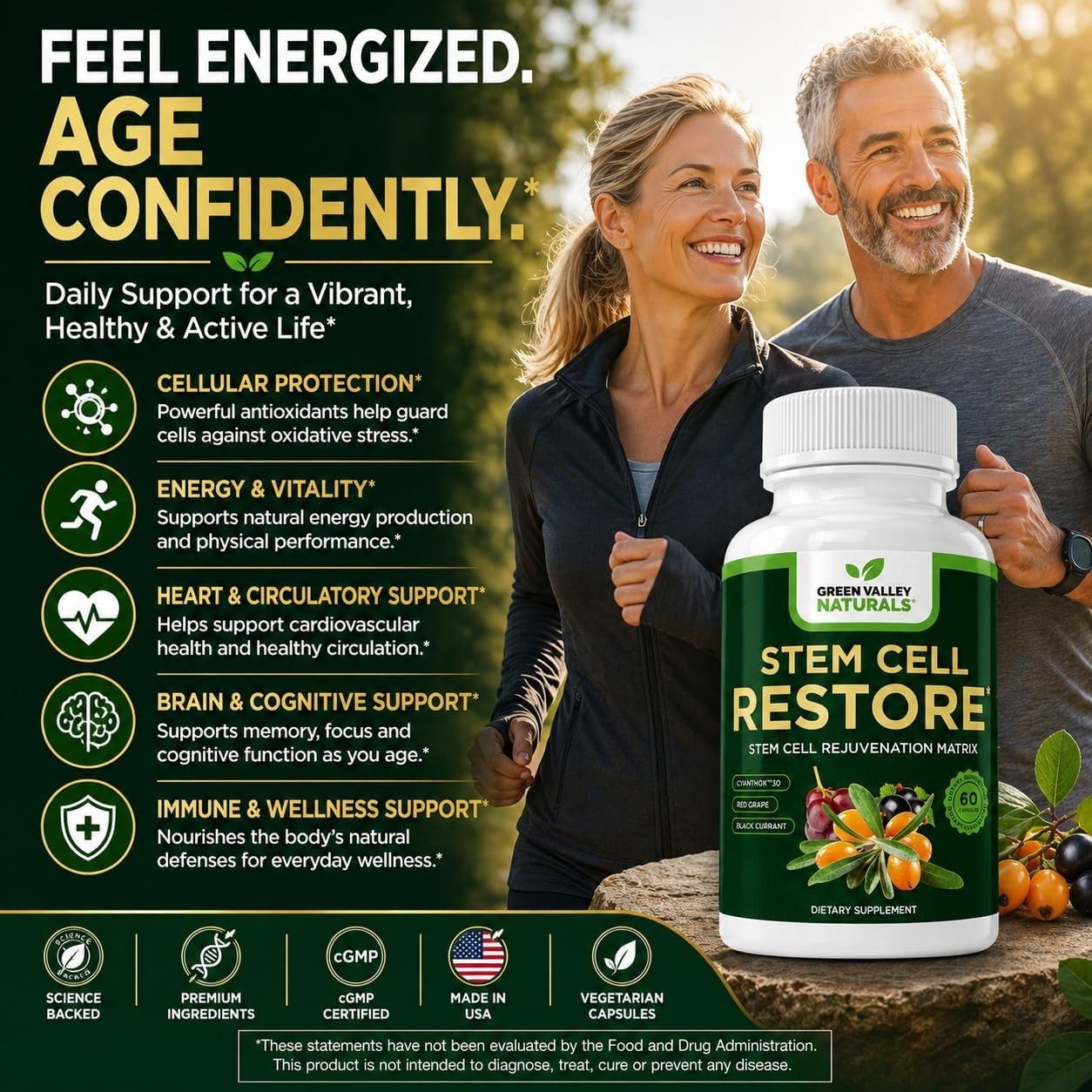 Stem Cell Supplement – Organic Tibetan Sea Buckthorn-Resveratrol, Vitamin D…