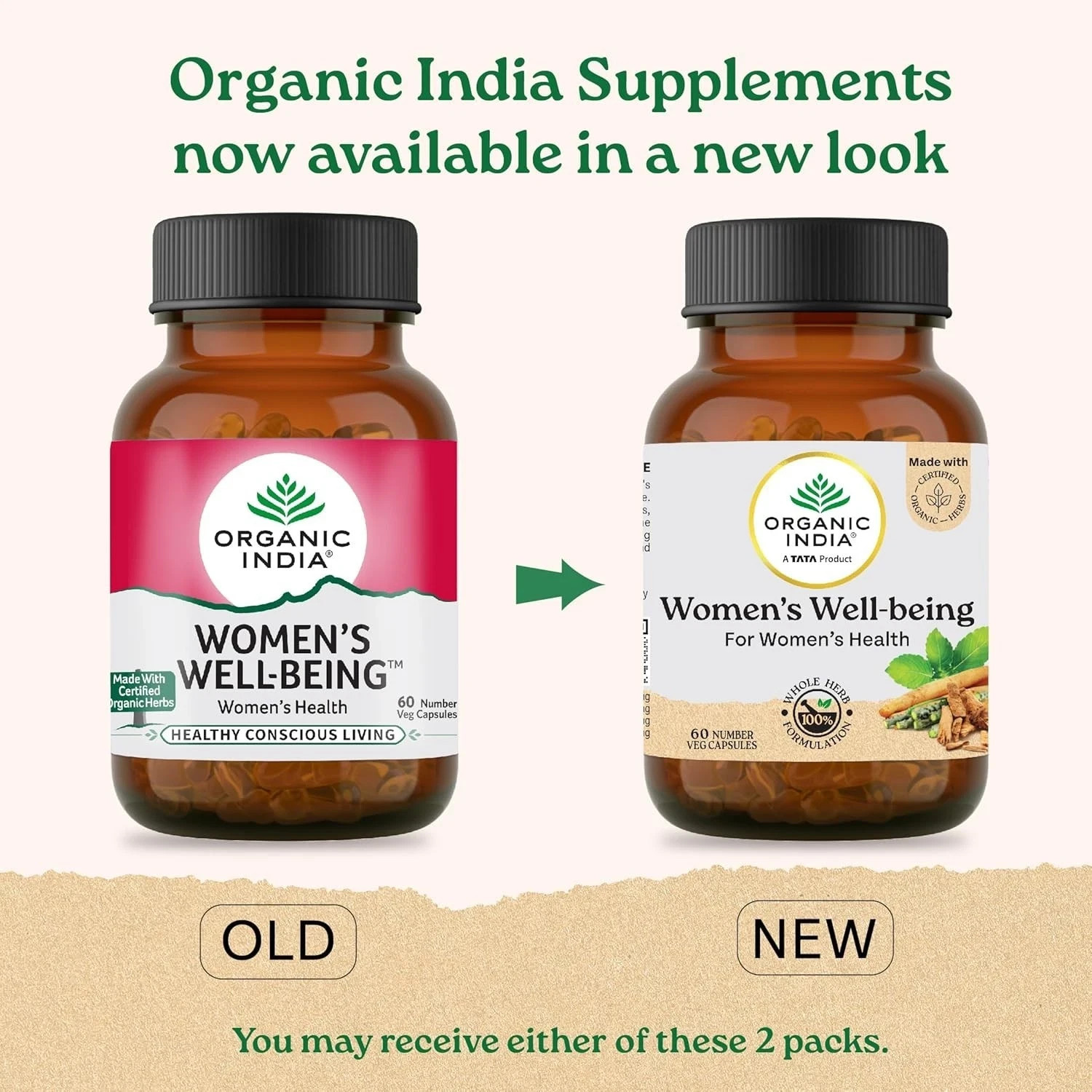 Organic India Women’s Well Being 60 Veg Capsules Ayurvedic Herbal 5 Pack