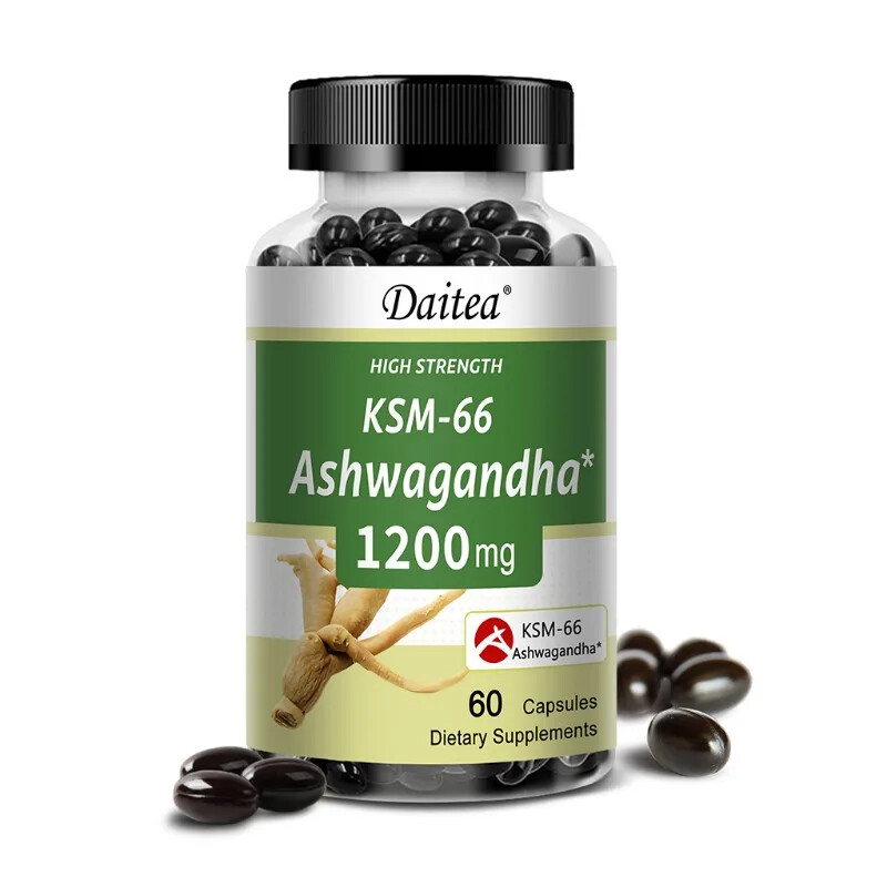 KSM-66 Ashwagandha Capsules 1200mg–Promote muscle growth and enhance strength