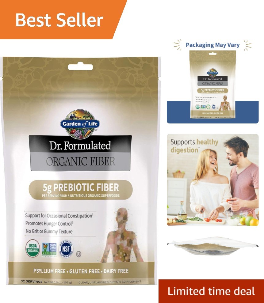 Health Empowering Fiber Powder – 5g Fiber Per Serving, Non-GMO, 32 Servings