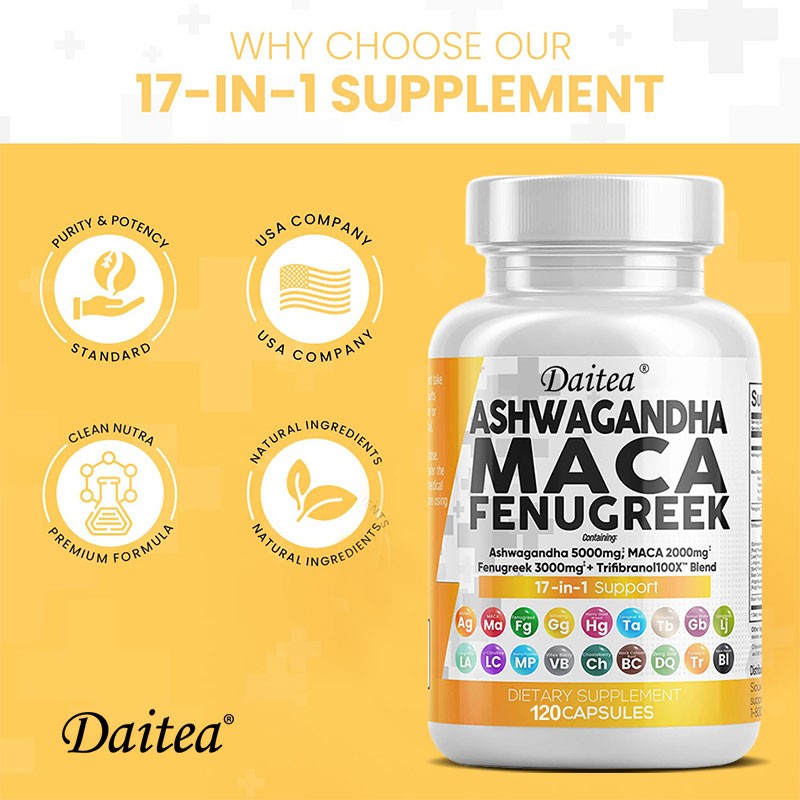 Daitea 17-in-1 Supplement Immunity Booster Gluten-free, Vegan 30/60/120 Capsules