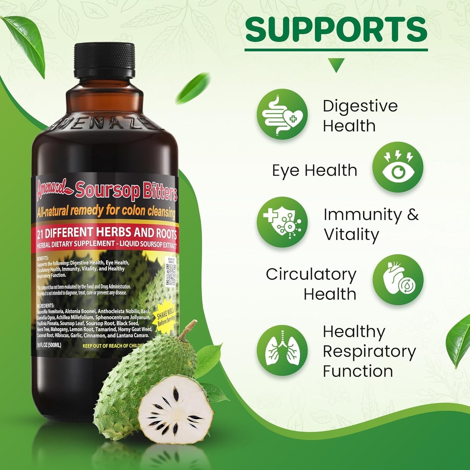 Organic Soursop Bitters, 16 fl oz/-