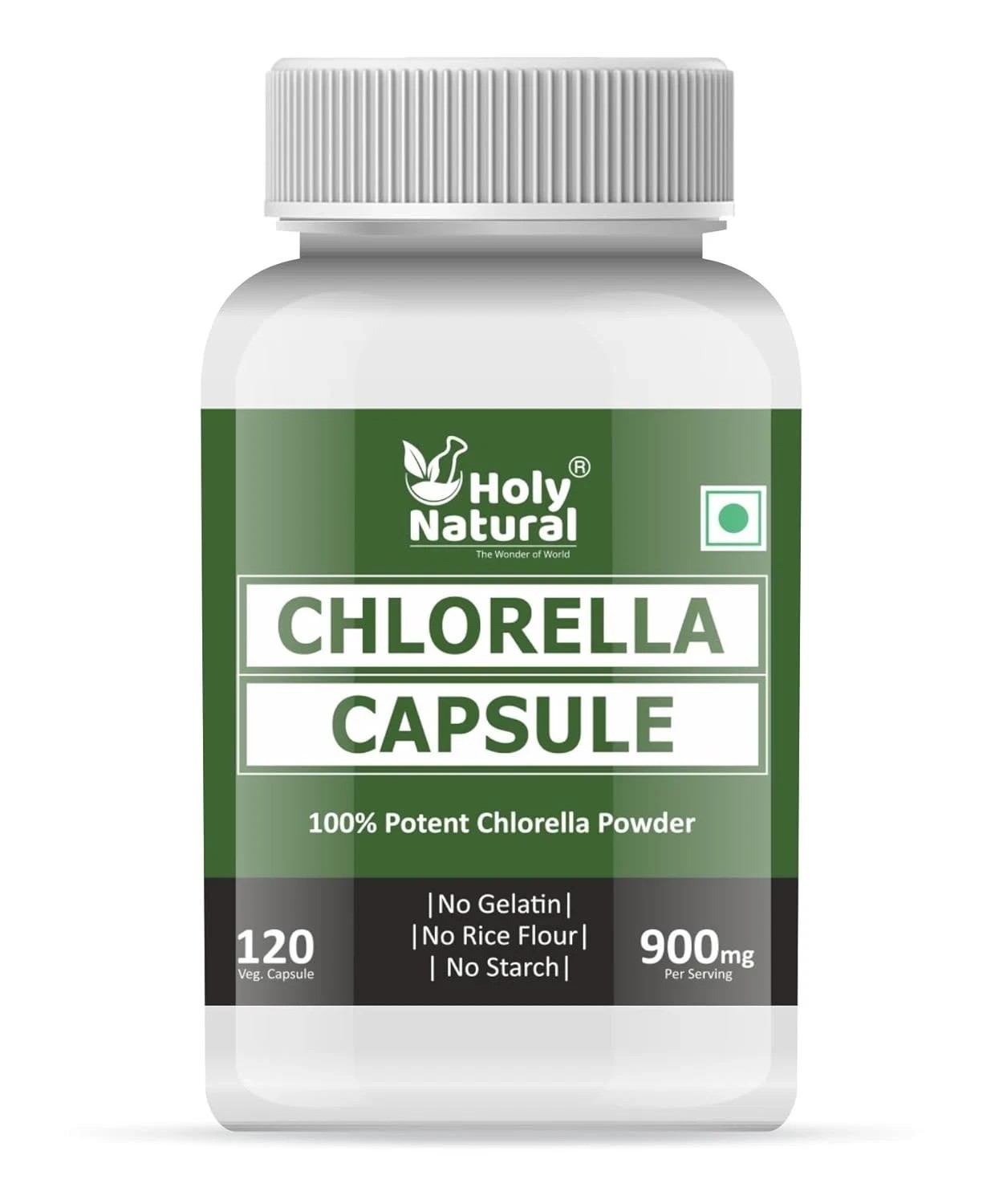 Holy Natural Chlorella Capsules, 120 Capsules j194