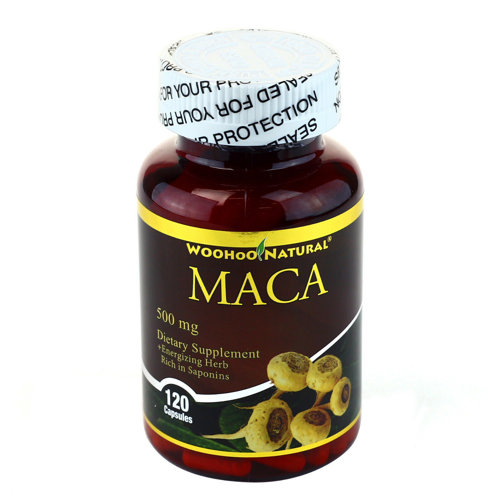 6 x WooHoo Natural® Maca 500 mg 120 Caps Energizing Herb Rich in Saponins