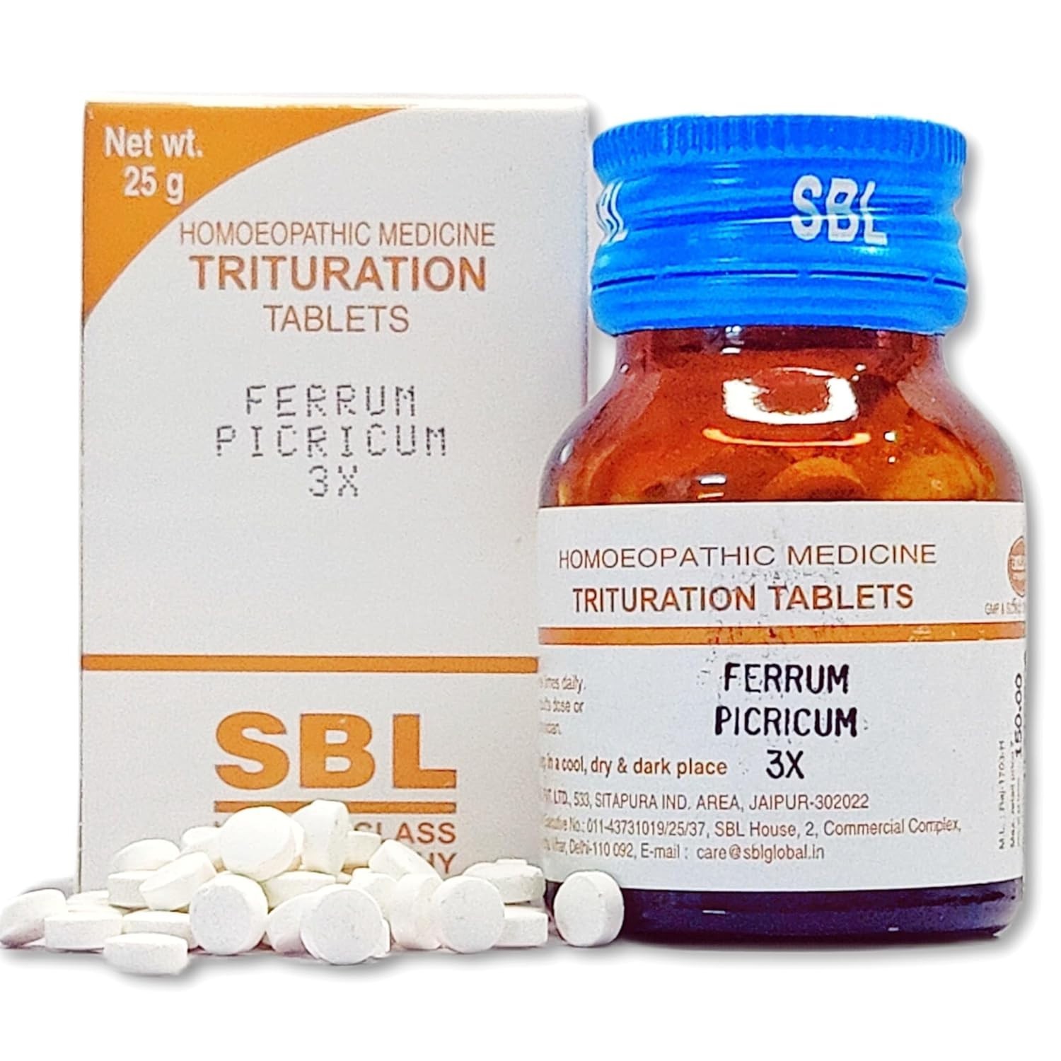 SBL Ferrum Picricum Trituration Tablet 3X Free Delivery 5 to 7 days