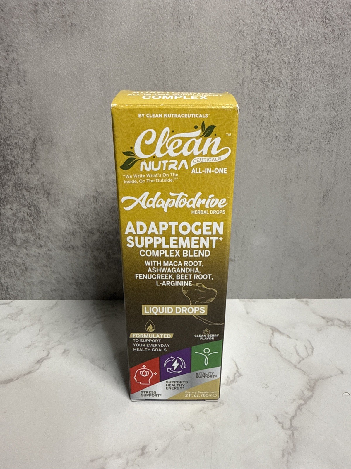 Clean Nutra Adaptodrive Liquid Drops – Maca Root, Ashwagandha, Beet Root, L-Argi