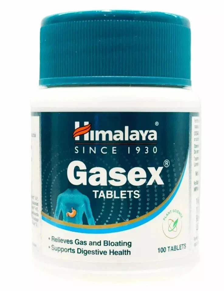Himalaya Gasex Tablets Ayurvedic Herbal Wellness 500 Tabs Exp 07-2028