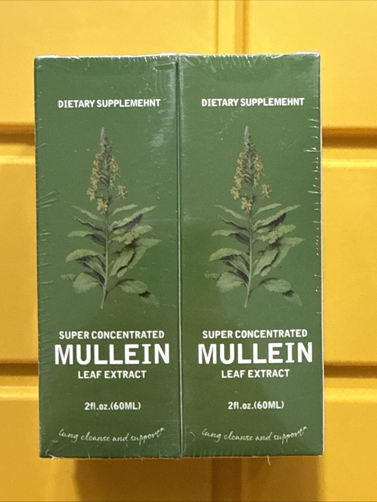 Mullein Drops for Lungs – Mullein Leaf Extract Two Pack 2fl Oz Each Exp2027