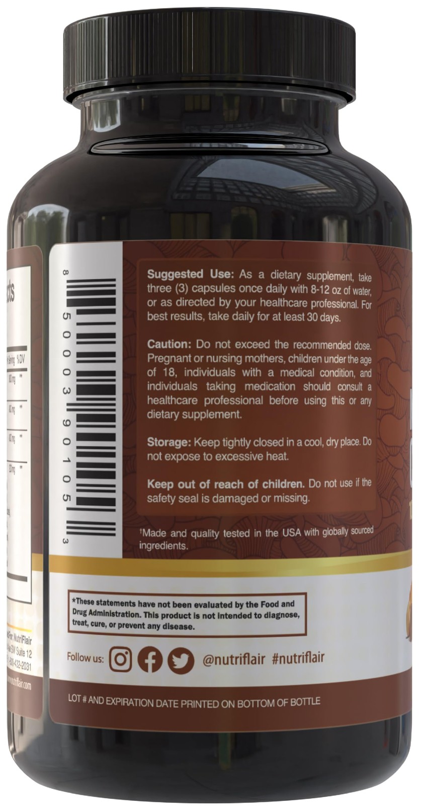 Mushroom Supplement 2600mg, 90 Capsules – 10 Mushrooms Blend – Reishi, Lions …