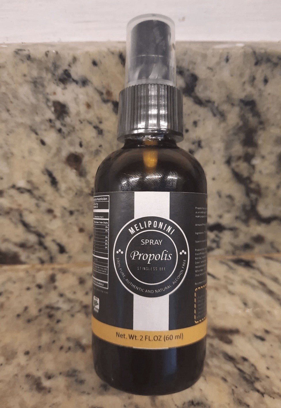 MELIPONA ® Alcohol-Free Propolis Spray 2 fl oz & Free One Dropper 0.5 fl oz Set