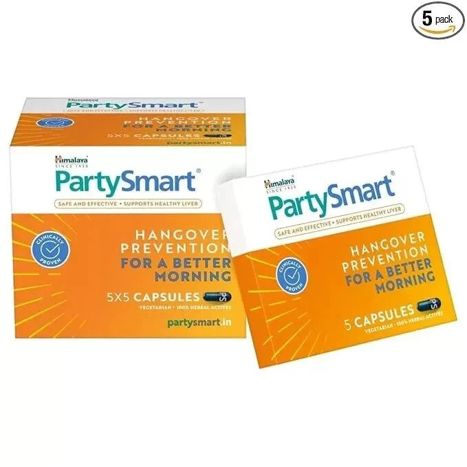 Himalaya Party Smart 5 caps | Hangover Prevention for a Better Morning