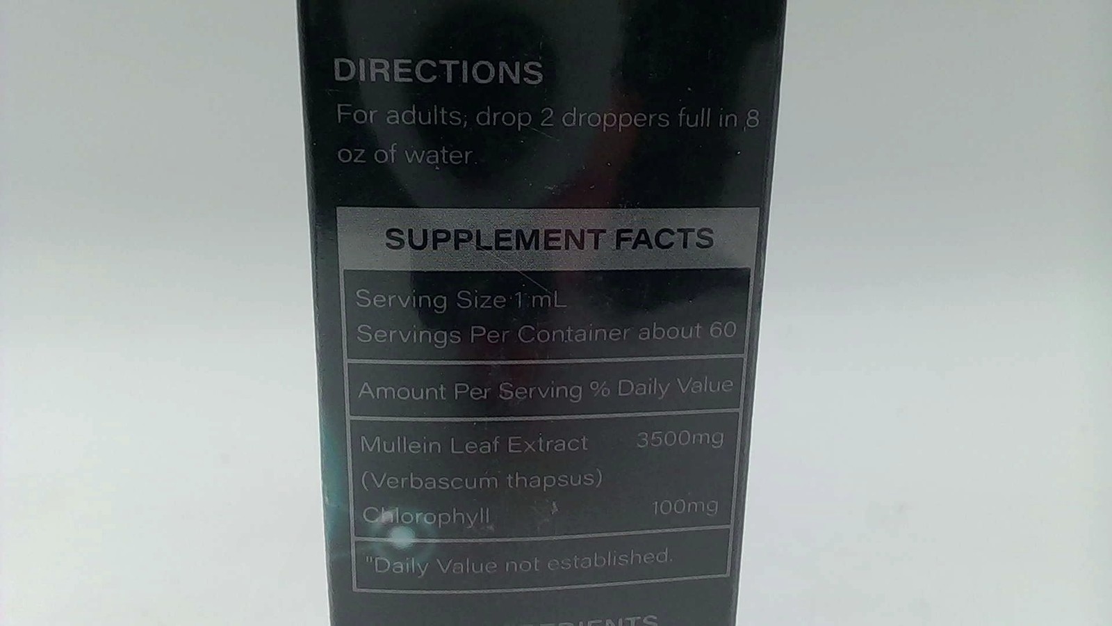 Organic Mullein Leaf Extract Drops, Non-GMO Natural Sugar-Free