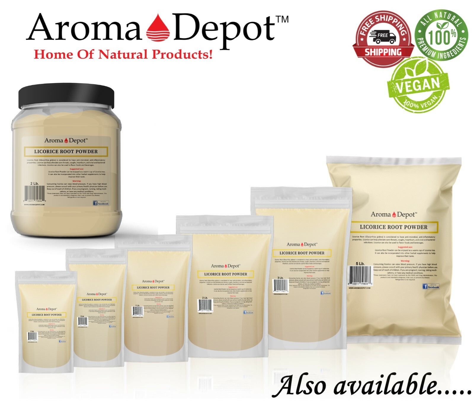 1lb Licorice Root Powder Raw Glycyrrhiza glabra 100% Premium Mulethi (Liquorice)