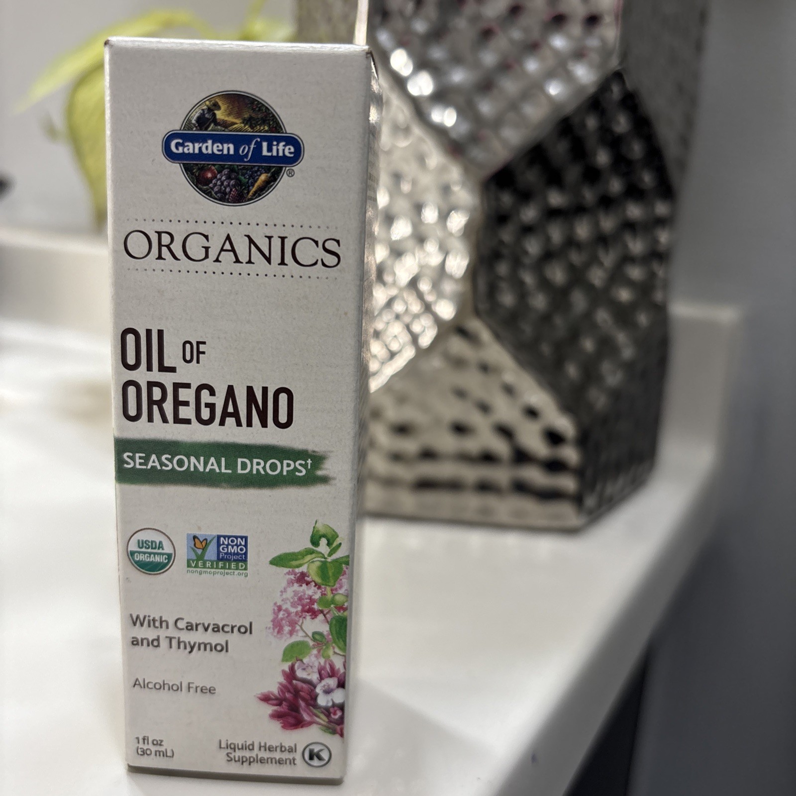 Garden of Life Organic Oil of Oregano Drops 1 fl oz Alcohol Free Carvacrol Thym…
