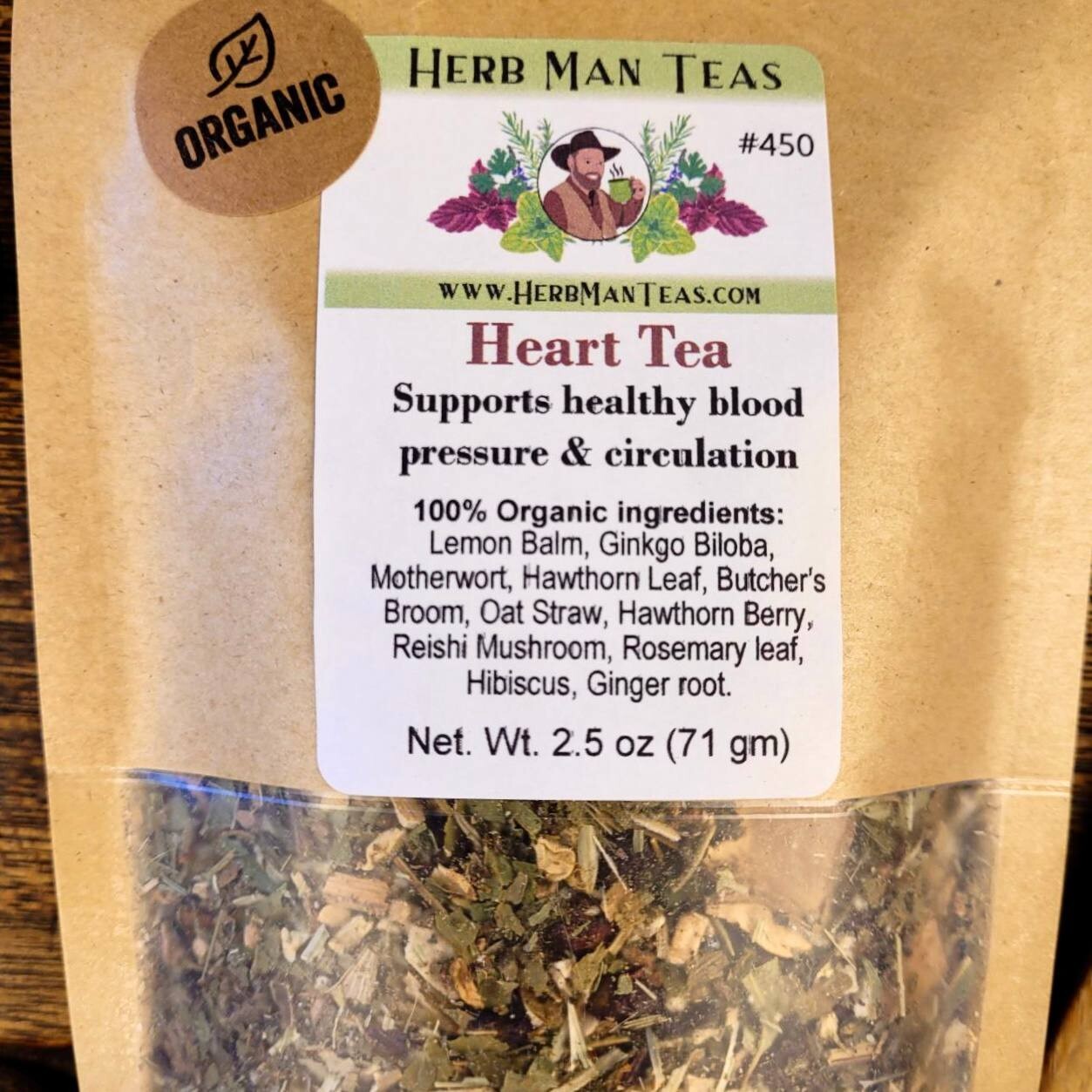 HEART TEA – with Reishi Mushroom lowers blood pressure & heart palpitations