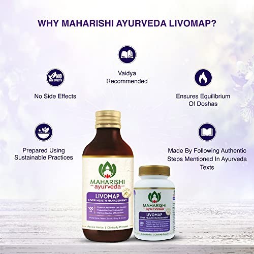 Maharishi Ayurveda Livomap Tabs for Liver Health 360 Tablets (Pack of 3) -2027