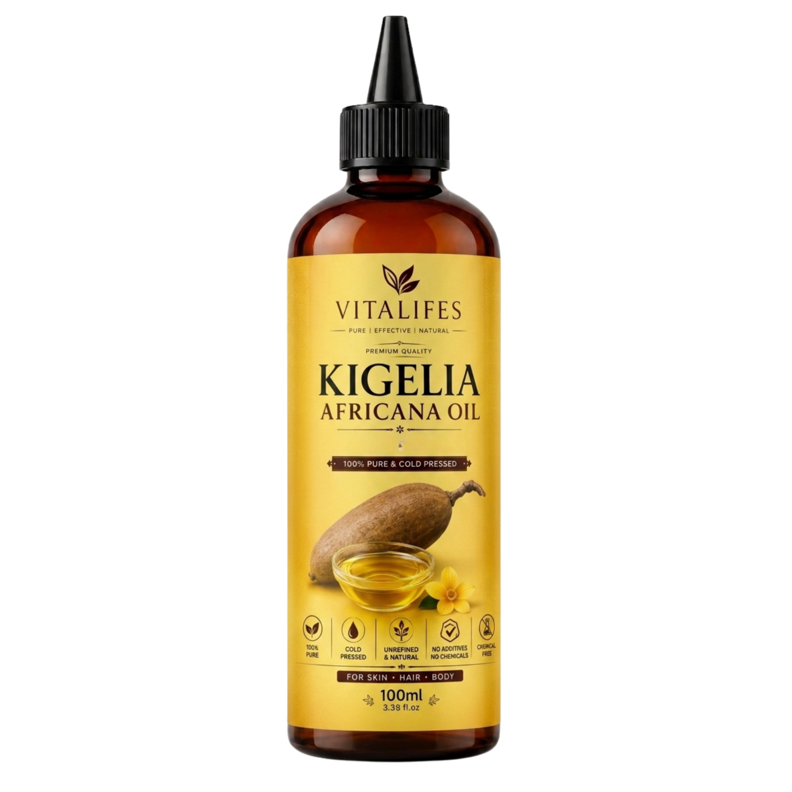 KIGELIA AFRICANA Oil African Sausage Tree – *2 In 1* RAPID ABSORPTION – 100ml