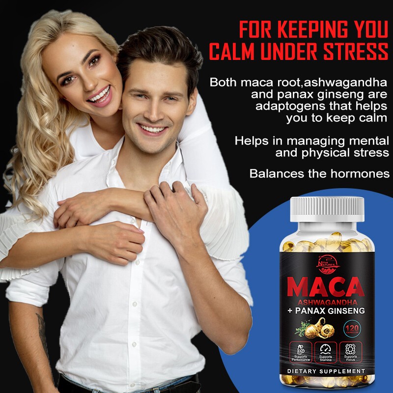 Maca + Ginseng Highest Potency Available 14,400mg Supports Desire Stamina 120CT
