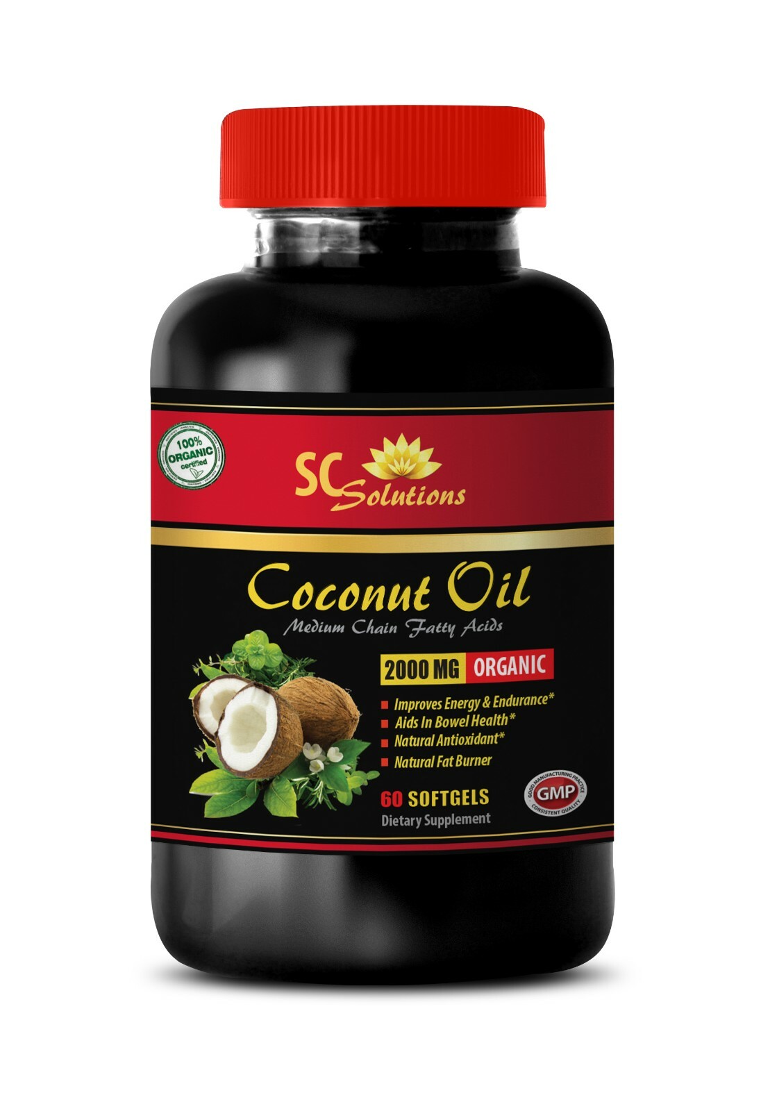 cholesterol balance – ORGANIC COCONUT OIL – heart health – 1B